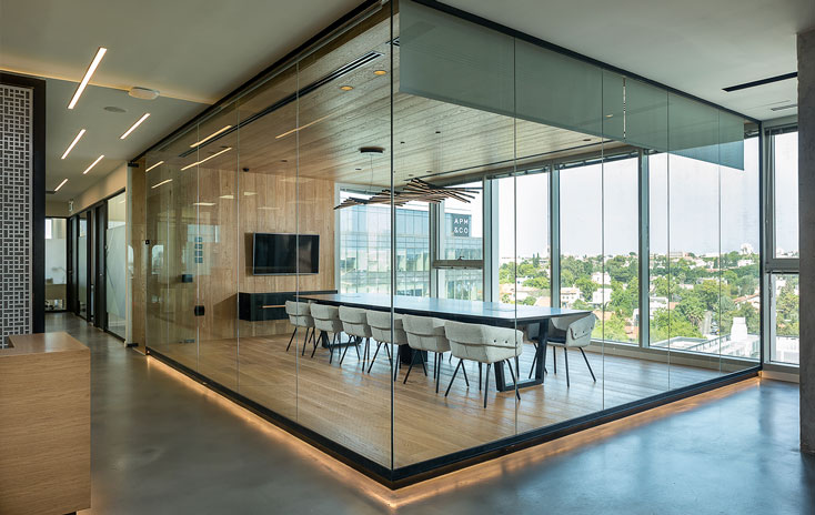 Vibia Rhythm Horizontal Hanging - Regus Business Center, Tel Aviv