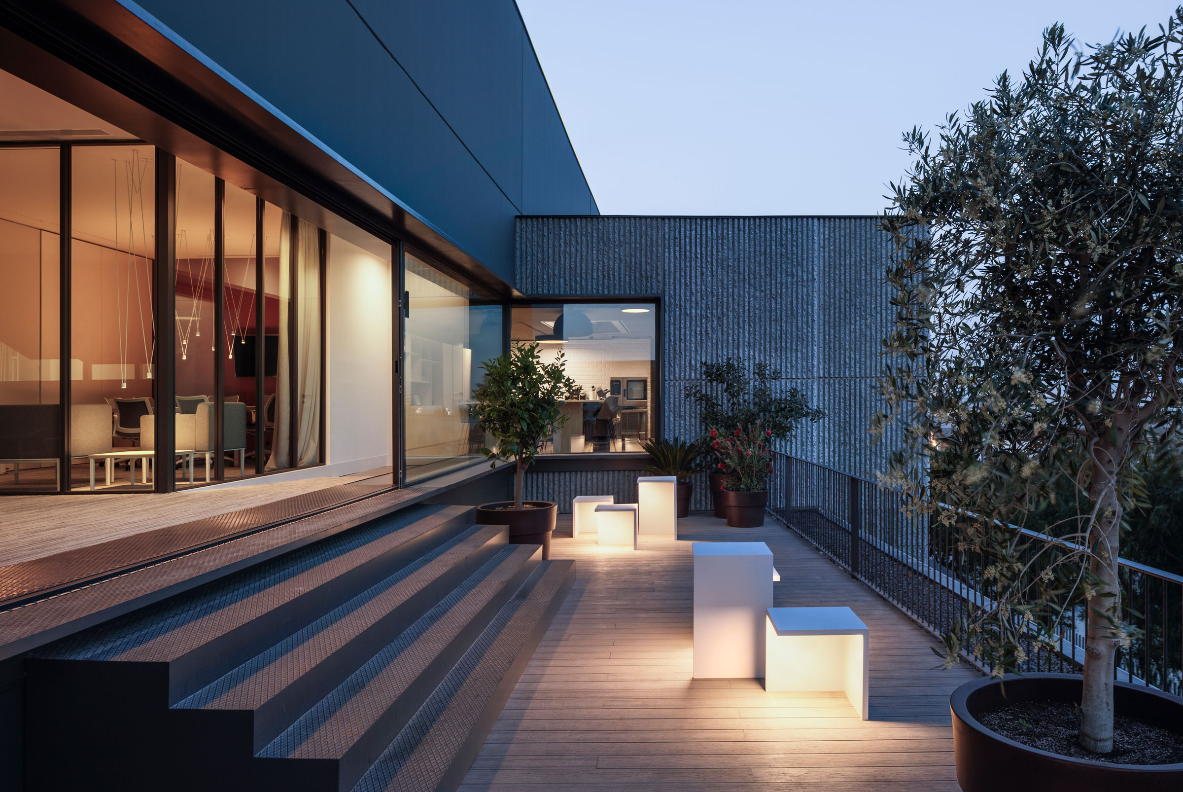 Vibia The Edit - Vibia Headquarters’ Terraces: Display of Outdoor Lighting Collections - Empty